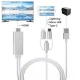 Cablu HDMI 4K HDR 2m la USB A Micro USB Lightning Tip C Andowl QY A8