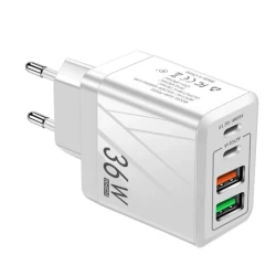 Adaptor Alimentare ALB 2 USB + 2 USB C 36W Incarcator Rapid si Cablu Iphone