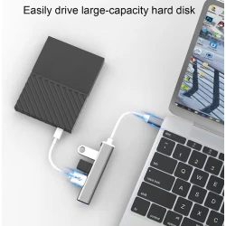 Adaptor Dongle Transfer de date tip C-USB si Splitter cu 4 porturi USB