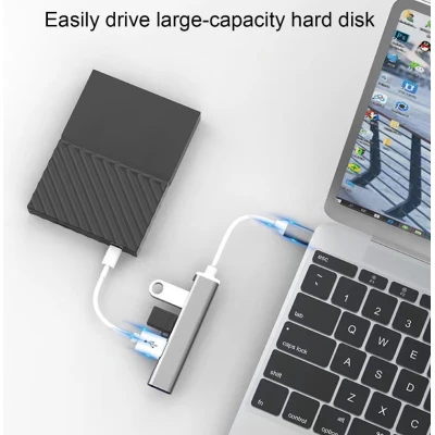 Adaptor Dongle Transfer de date tip C-USB si Splitter cu 4 porturi USB