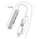 Adaptor Dongle Transfer de date tip C-USB si Splitter cu 4 porturi USB
