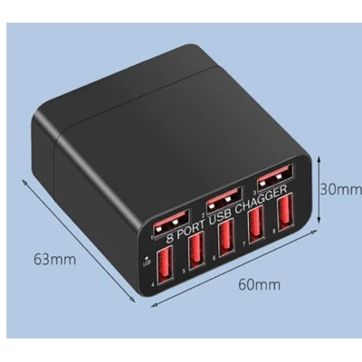 Adaptor priza X82 cu 8 porturi USB 3.0 putere 40W