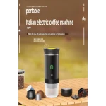 Aparat de cafea espresso portabil electric cu autoincalzire 60 ml cafea macinata capsule