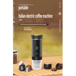 Aparat de cafea espresso portabil electric cu autoincalzire 60 ml cafea macinata capsule