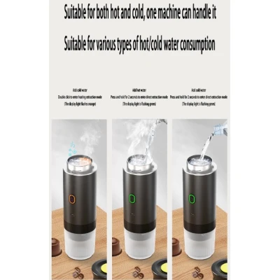 Aparat de cafea espresso portabil electric cu autoincalzire 60 ml cafea macinata capsule
