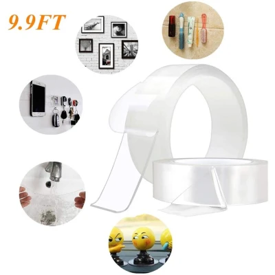 Banda Ivy Grip 5M din SILICON transparent dublu adeziva incolora