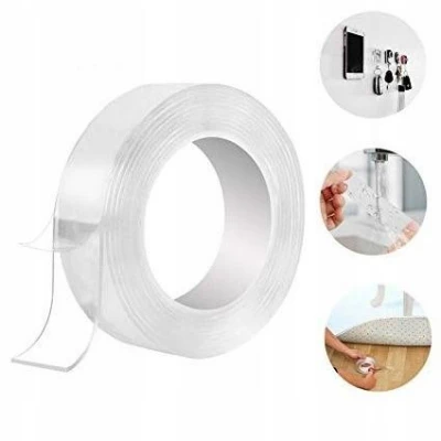 Banda Ivy Grip 5M din SILICON transparent dublu adeziva incolora