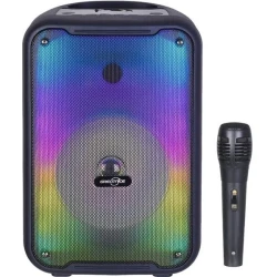 Boxa Portabila GTS-1726 Bluetooth 8 Inchi Lumini LED RGB cu Microfon