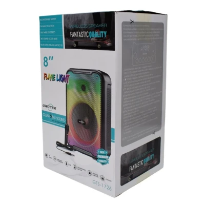 Boxa Portabila GTS-1726 Bluetooth 8 Inchi Lumini LED RGB cu Microfon