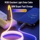 Cablu Iluminat de incarcare Rapida si Transfer Date USB/Type C