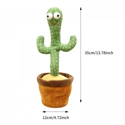 CACTUS dansator si vorbitor de plus cu LED-uri Colorate / Jucarie interactiva