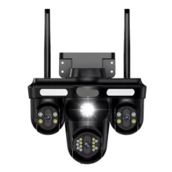 Camera de Supraveghere Conexiune WIFI 3 Lentile 12 MP Vedere Panoramica