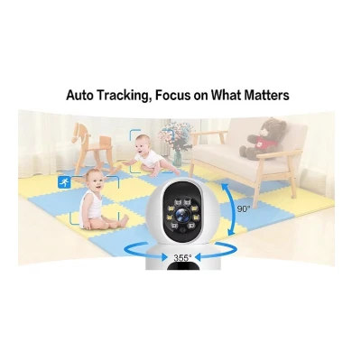 Camera de supraveghere dubla interioara SX626 pentru monitorizare bebelusi WIFi 360