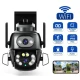 Camera de supraveghere Dubla PTZ 8MP 4K Q-S800 cu Aplicatie GRI