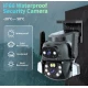 Camera de supraveghere Dubla PTZ 8MP 4K Q-S800 cu Aplicatie GRI