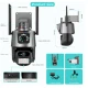Camera de Supraveghere dubla WIFI Rotativa cu Sirena 8MP