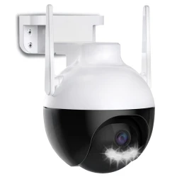 Camera inteligenta de Supraveghere cu Unghi Wide HD 4MP Rotunda Alba