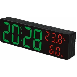 Ceas de Birou Digital cu Termometru si Umiditate Model DS3818l ROSU