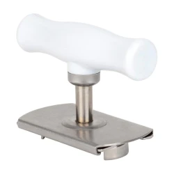 UB Deschizator de borcane si sticle cu Prindere Capac si Maner Alb / Inox