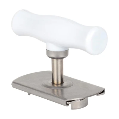 UB Deschizator de borcane si sticle cu Prindere Capac si Maner Alb / Inox
