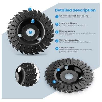 Disc de slefuit plat pentru lemn 125 mm