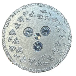 Disc diamantat galvanizat 2 fete diametru 65 mm prindere M14