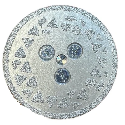 Disc diamantat galvanizat 2 fete diametru 65 mm prindere M14