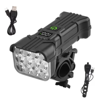 Far LED pentru bicicleta 12 LED 5 Moduri Iluminare + Claxon XK-012
