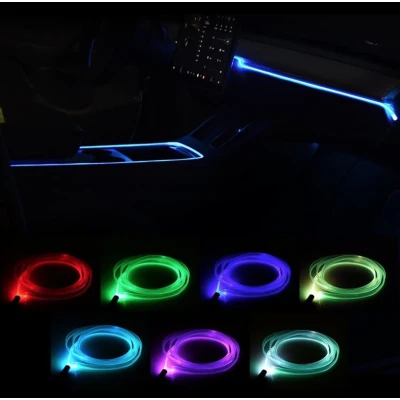 Fir neon cu LED 2 metri RGB conectare mufa USB