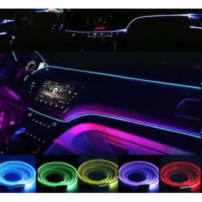 Fir neon cu LED 3 metri RGB conectare mufa USB