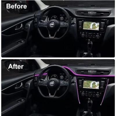 Fir RGB 2m lumina ambientala auto cu alimentare mufa USB 
