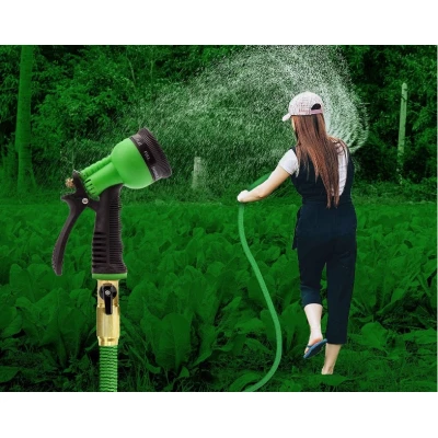 Furtun extensibil pentru gradina SUPER HOSE 75 FT = 22.5m VERDE