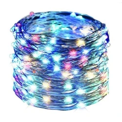 Ghirlanda COLORATA 5m 50LED la priza Luminoasa Decorativa din Cupru
