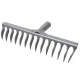 Grebla metal 18 dinti metal fara coada