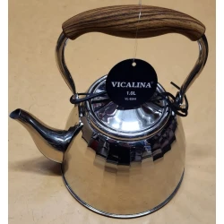 Ibric Ceai VL-9344 Vicalina ARGINTIU 1.0L cu Maner Lemn