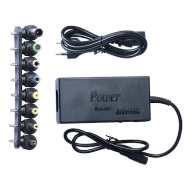 Incarcator universal pentru laptop Cu 7 conectori 12V / 15V / 16V / 18V / 19V / 20V / 24V Negru
