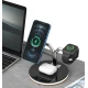 Incarcator Wireless 3 in 1 cu LED Model 970 pentru Telefon Ceas Casti
