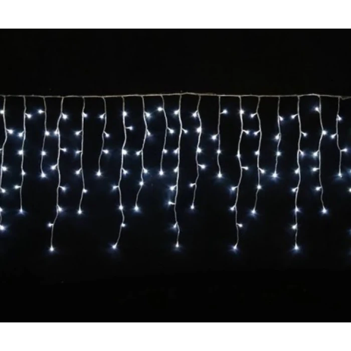 Instalație LED tip țurțuri, 300 LED-uri, 12 m, alb rece – detalii