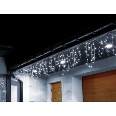 Instalatie 12 metri ALB RECE 300 LED tip turturi franjuri 1500 55A
