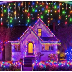 UB Instalatie 12 metri MULTICOLOR 300 LED tip turturi franjuri