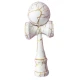 UB Kendama profesionala din lemn 18 cm model clasic cu design crapat culoare ALB