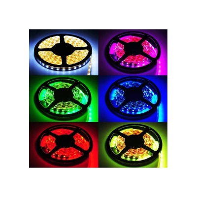 Kit Banda Led Rgb 15 Metri 3x5 Metri cu Telecomanda