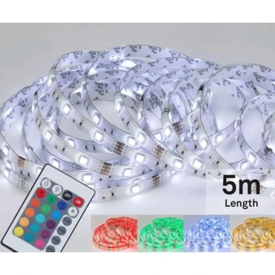 Kit Banda Led Rgb 20 Metri 4x5 Metri cu Telecomanda