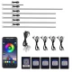 Kit Lumini Ambientale interior auto 18 in 1 RGB cu Aplicatie