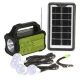 Kit solar GD-8075 cu lampa multifunctionala panou solar si 4 Becuri
