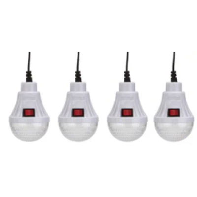 Kit solar GD-8075 cu lampa multifunctionala panou solar si 4 Becuri