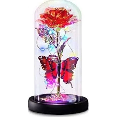 Lampa portabila led cu trandafir iluminat in interior RD C172