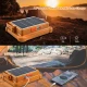 Lampa solara portabila de lucru functie incarcator 336 Leduri reincarcabila 500W temperatura 6500K Portocalie