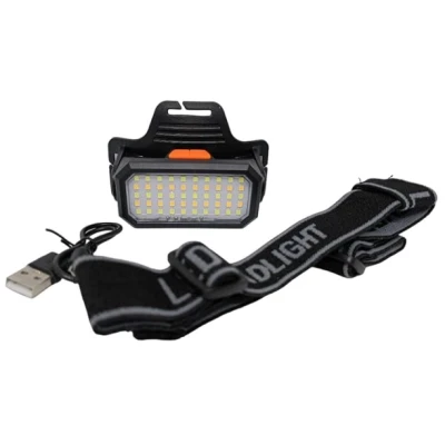 Lanterna de Cap 6 Moduri reincarcabila prin USB 50 LED Rectangulara