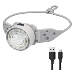 Lanterna de cap cu banda din Silicon Ajustabila cu Lumina Alba si Rosie